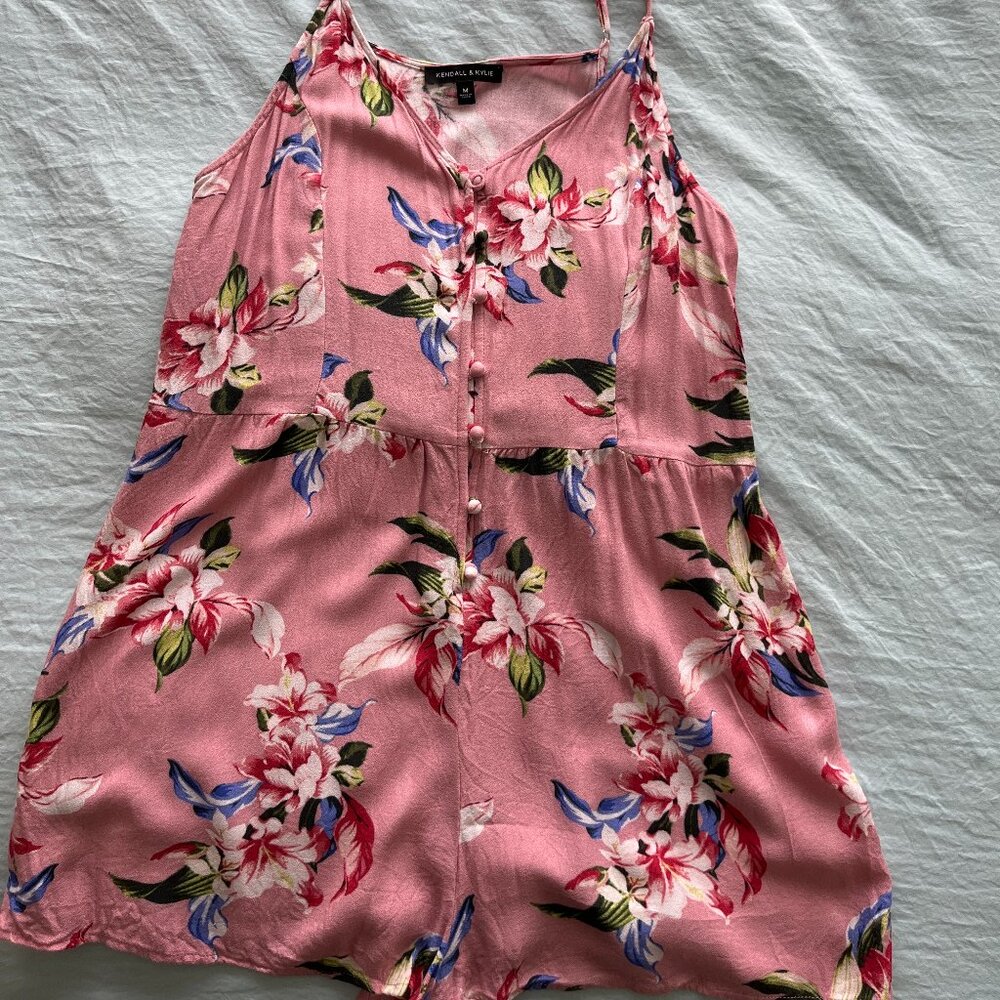 Kendall & Kylie pink floral romper